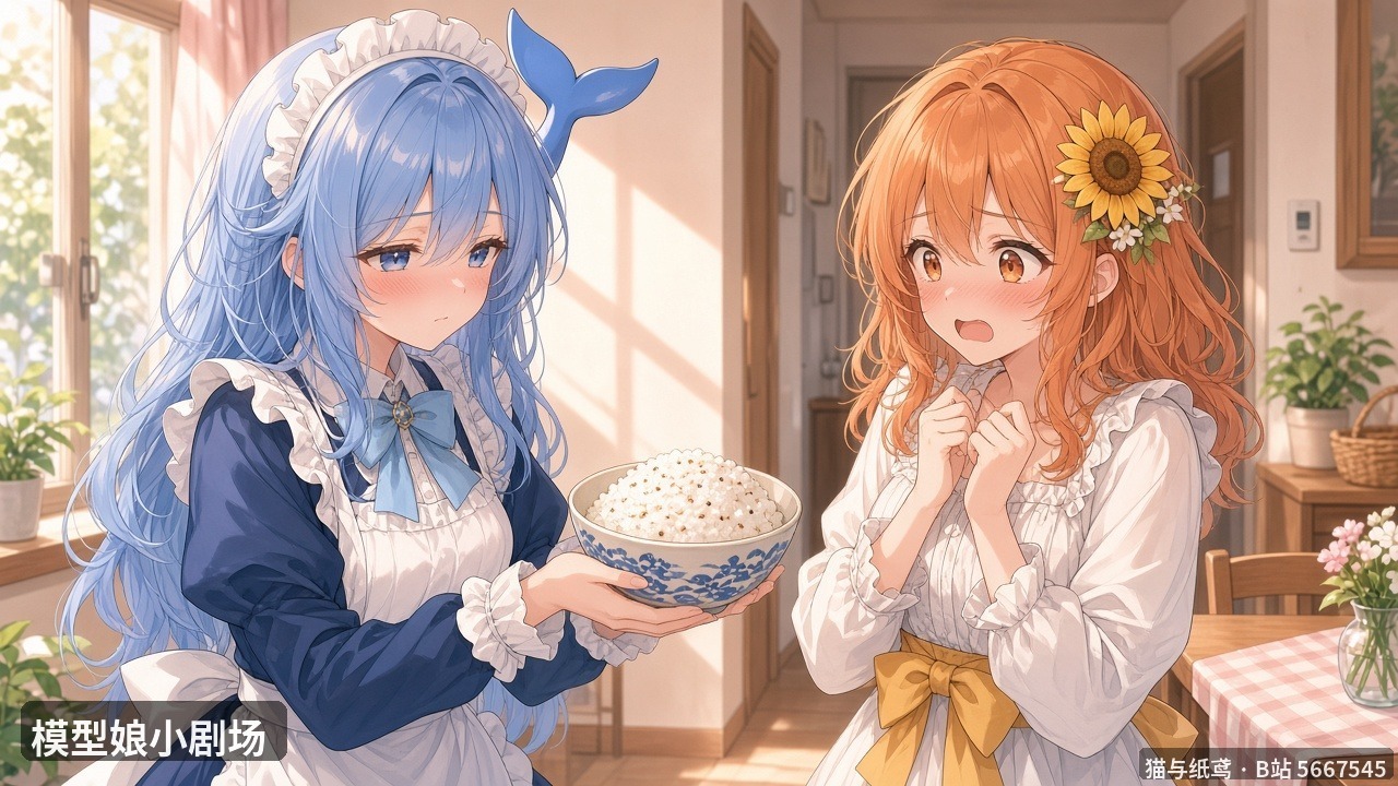 模型娘二创：从立绘到短剧，技术梗被写成日常戏
